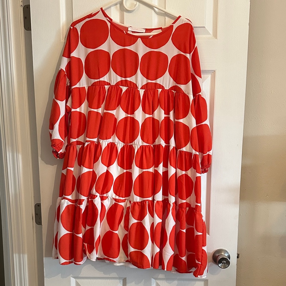 Red Polka Dot  Dress